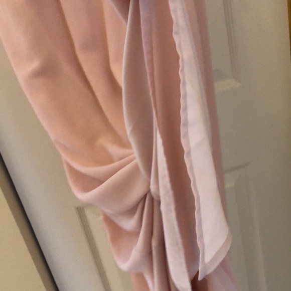 BCBG Chevron silver bead detailed sleeveless chiffon ballet slipper pink gown - Picture 10 of 14